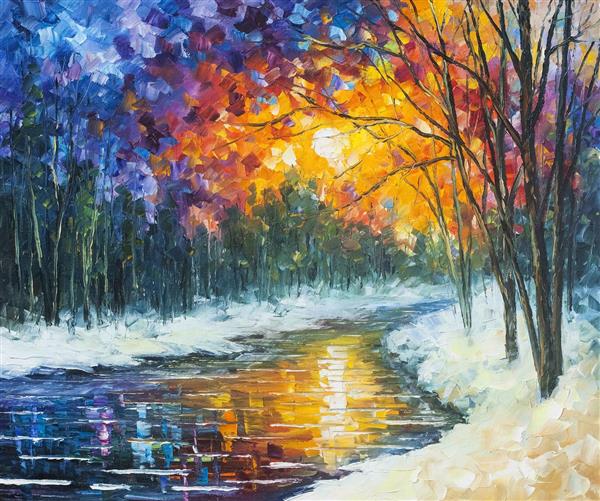 نقاشی زمستان اثر لئونید افرموف	