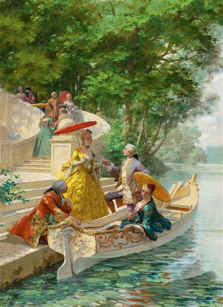 نقاشی مهمانی در قایق اثر موریس للوآر