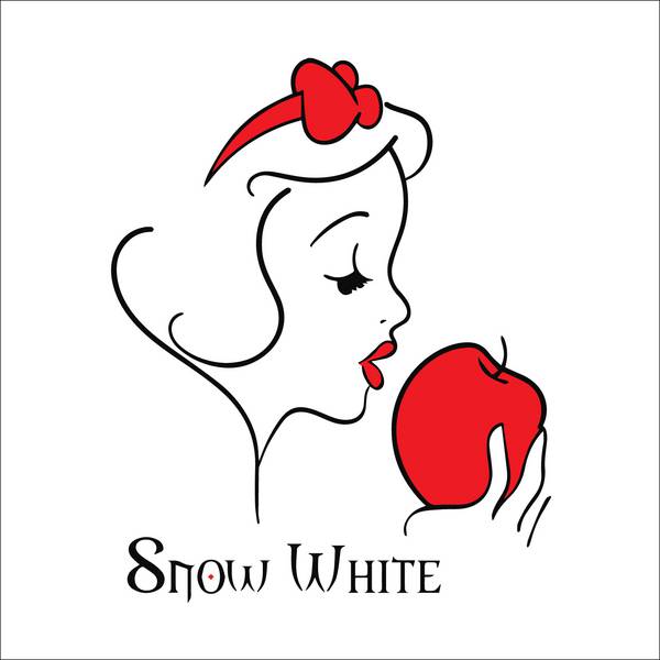 لوگوی کارتون سفیدبرفی و هفت کوتوله