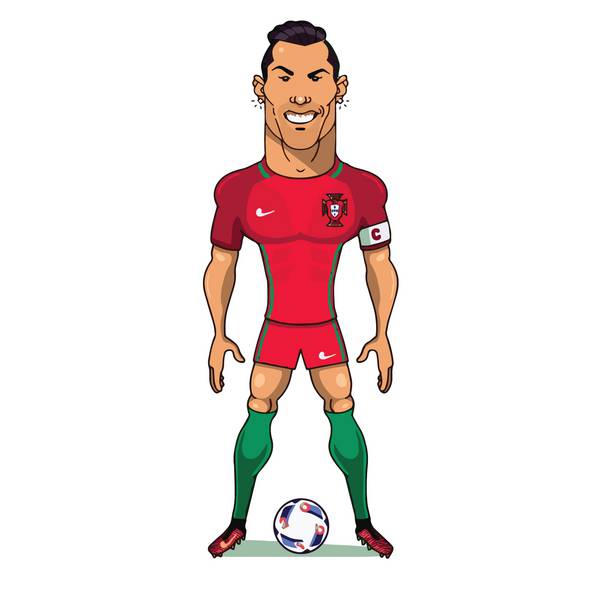 کاریکاتور کریستیانو رنالدو کاپیتال تیم ملی پرتغال