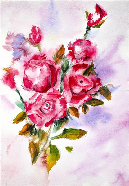 رزهای سیکلمه نقاشی زیبا