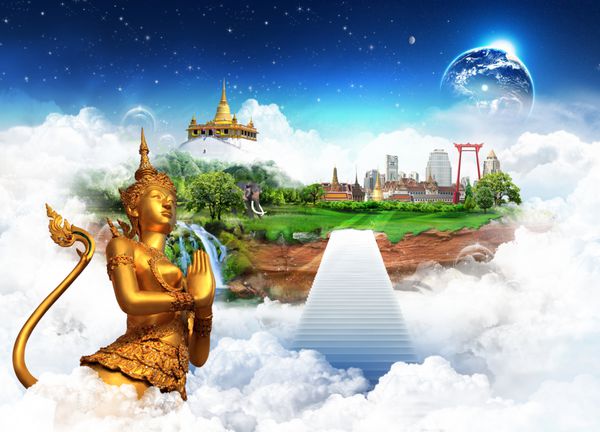 مفهوم بانکوک تایلند amp quot؛ عناصر این تصویر که توسط ناسا amp quot؛