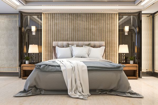 ارائه یک مجموعه اتاق خواب زیبا و لوکس با کیفیت 3 در هتل با تلویزیون