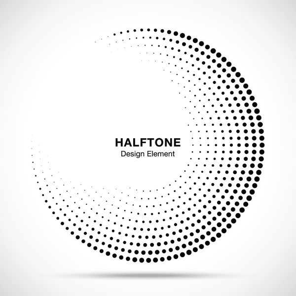 قاب حلقه halftone انتزاعی عناصر طراحی آرم نقاط آرم برای پزشکی درمانی آرایشی نماد حاشیه دور با استفاده از بافت دایره ای نیم شکل بافت شطرنجی تصویر برداری