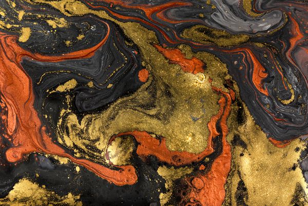 پس زمینه اکریلیک انتزاعی مرمر بافت آثار هنری در طبیعت زرق و برق طلایی