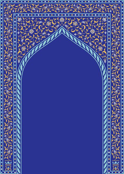 قوس گل عربی پیشینه سنتی اسلامی عنصر دکوراسیون مسجد پیش زمینه ظرافت با منطقه ورودی متن در یک مرکز