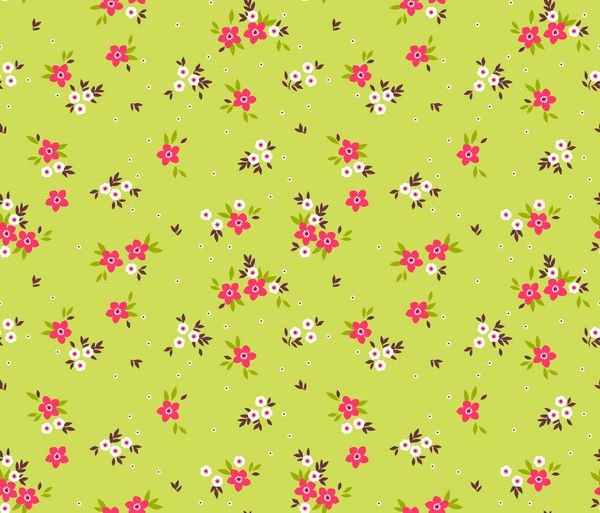 الگوی ظریف در گل های کوچک روی سطح پراکنده است سبک آزادی پس زمینه بدون درز گل چاپ Ditsy بافت وکتور دسته ای از گل های بهاری برای چاپ مد