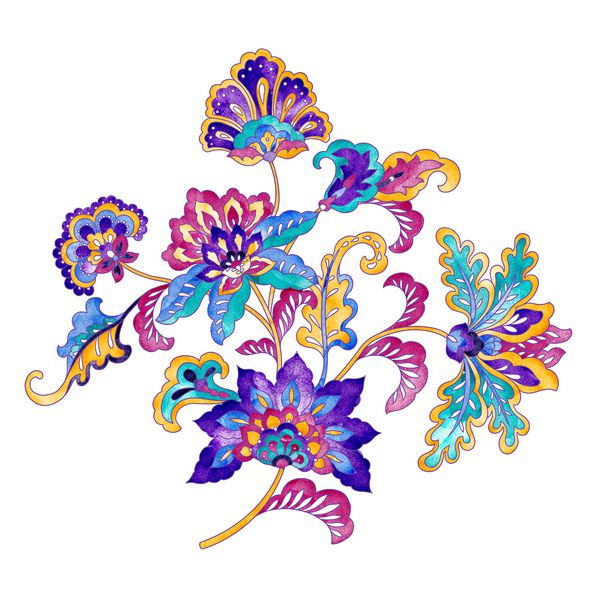 عناصر طراحی دست گل زینتی تزئینی تزئین شده