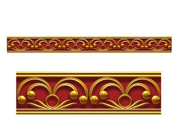 بخش طلایی تزئینی cl € clredcloth amp ؛ نسخه مستقیم برای یخ زدگی قاب یا حاشیه تصویر سه بعدی روی سفید جدا شده است