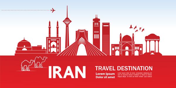وکتور مقصد سفر ایران