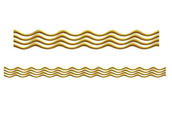 بخش طلایی تزئینی € œcrimp amp ؛ نسخه مستقیم برای یخ زدگی قاب یا حاشیه تصویر سه بعدی جدا شده روی رنگ سفید