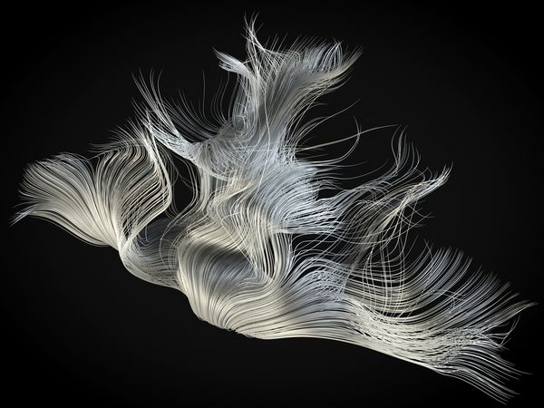 خطوط موی سفید را به راحتی در حال حرکت تصویر سه بعدی مناسب برای موضوعات انتزاعی مو مفهوم و فناوری