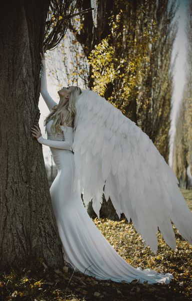 تصویر هنری زیبا زیبایی خیره کننده به عنوان یک فرشته