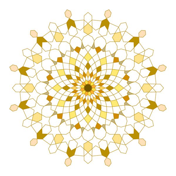 الگوی عربی تزئینی هندسی خط دایره