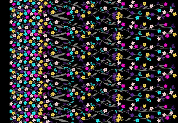 الگوی گل های رنگارنگبرای منسوجات کاغذ دیواری الگوی پر پوشش سطح چاپ بسته بندی هدیه دفترچه چاپ دکوپاژ