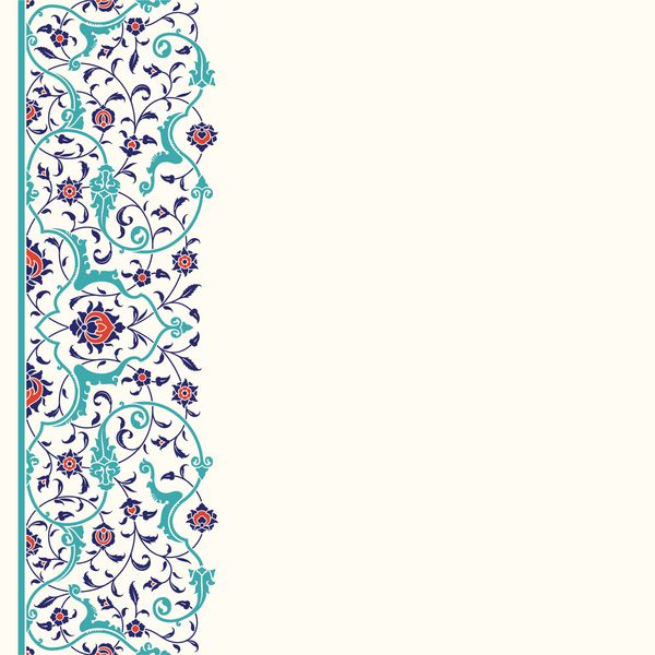 الگوی گل عربی برای طراحی شما زمینه طراحی سنتی اسلامی با منطقه ورودی متن در یک مرکز