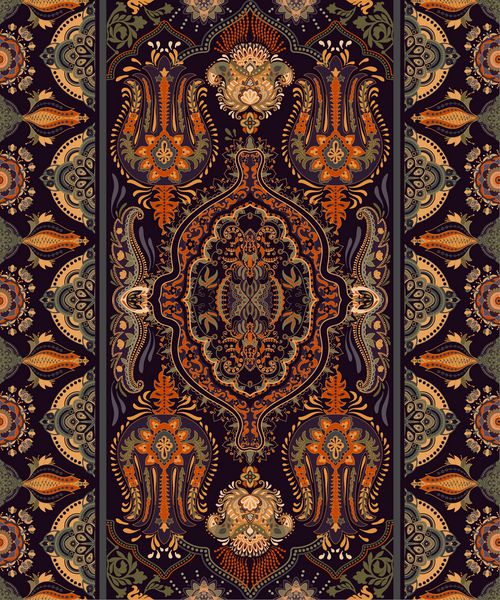 تزئینات رنگارنگ هندی وکتور کلیپارت کاغذ دیواری هندسی عربی الگوی بدون درز با عناصر تزئینی طراحی پارچه پارچه روکش کاغذ دیواری فرش فرش تاپیس