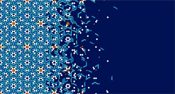 الگوی تجزیه مراکش شکستن پرواز موزاییک اسلامی زمینه چکیده مدرن