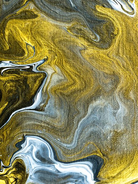پس زمینه نقاشی شده با نقره ای مرمر طلایی کلوزآپ نقاشی اکریلیک روی بوم چکیده هنر معاصر
