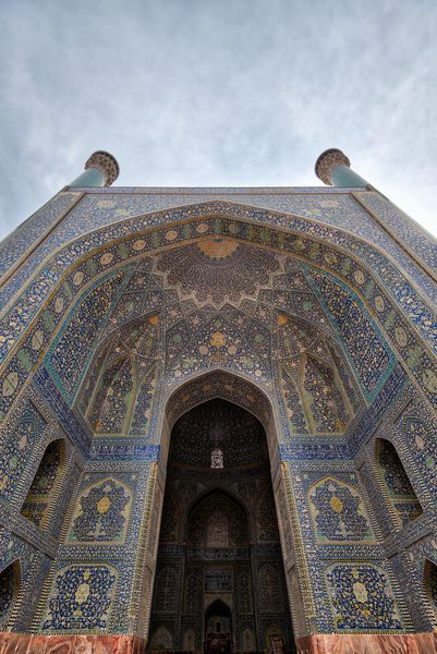 مسجد شاه در میدان نقش جهان اصفهان اصفهان در ژانویه سال 2019 گرفته شده در hdr
