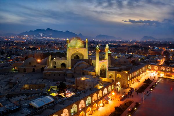 میدان نقش جهان در اصفهان ایران در ژانویه 2019 گرفته شده در hdr