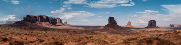 Monument Valley Panorama USA چشم انداز زیبا آریزونا