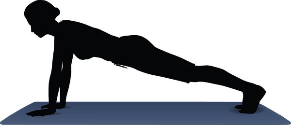 EPS 10 تصویر برداری موقعیت های یوگا در Plank Pose