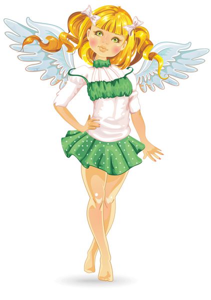 تصویر سازی از دختر فرشته جدا شده
