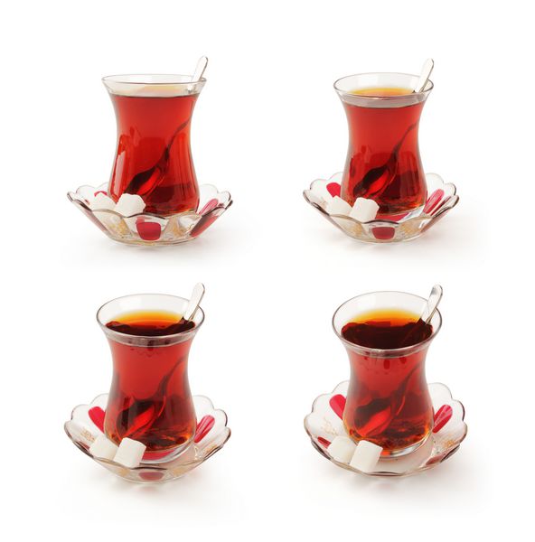 لیوان چای ترکی با مسیر قطع