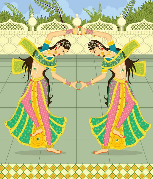 رقصیدن بانوان هندی به سبک هنری هند