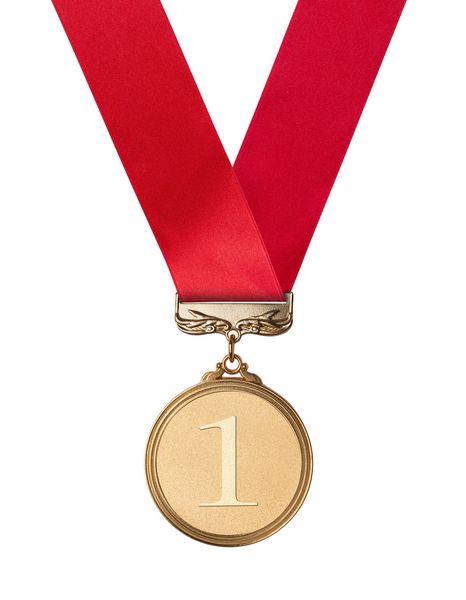 مدال طلا با روبان