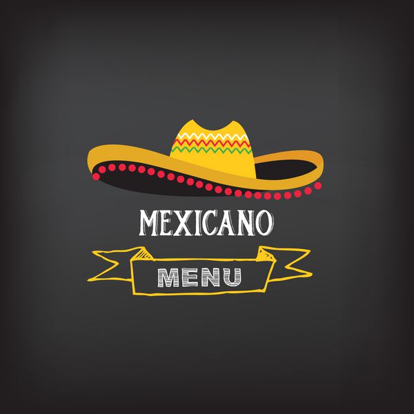منوی مکزیکی designVector icon
