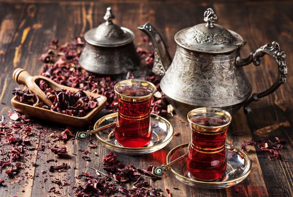 چای قرمز Hibiscus به سبک ترکی
