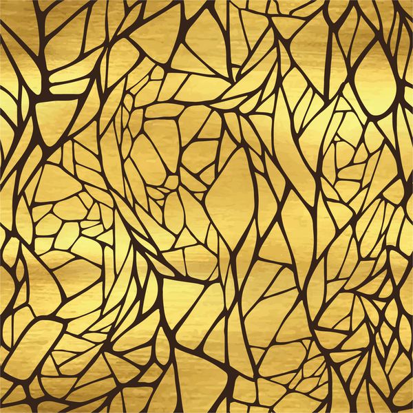 الگوی یکپارچه با زینتی طلایی هندسی انتزاعی با دست کشیده شده الگوی طراحی خود را تصویر برداری
