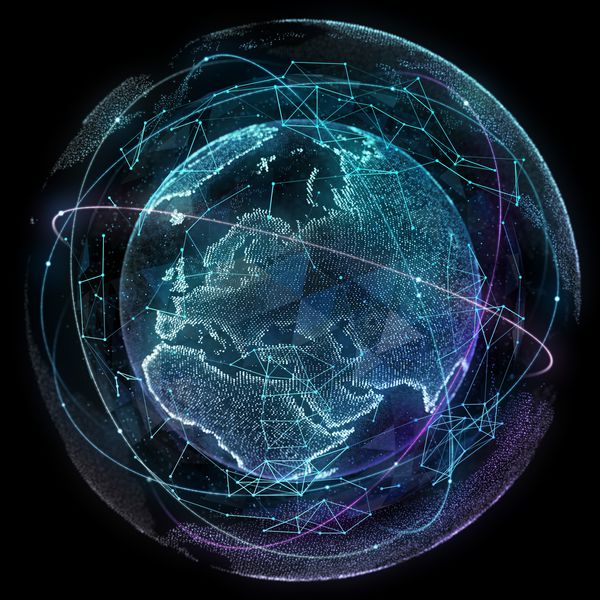 نقشه انتزاعی شبکه ارتباطات جهانی