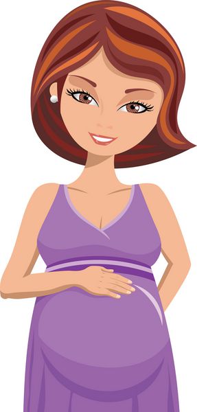 لبخند زن باردار ناز نوازش شکم خود را جدا