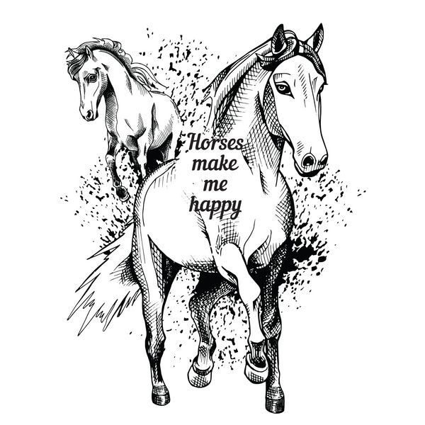 پوستر تصویر یک اسب تصویر برداری