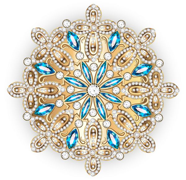 جواهرات بروچس ماندالا المان طراحی الگوی گل قومی قبیله ای با سنگهای قیمتی گرد زمینه تزئینی هندسی پرنعمت
