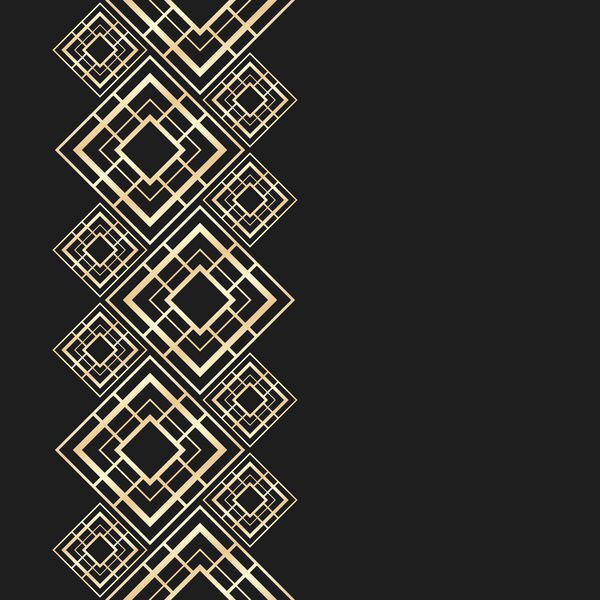 قاب طلایی به سبک لوکس مرز بدون درز برای طراحی زمینه سیاه و طلایی کارت نجیب با مکانی برای متن تزئینات هنر دکو
