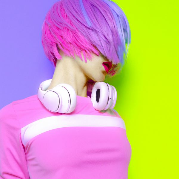 مدل DJ خلاق سبک پاپ هنری حداقل طراحی مد رنگهای شیرین