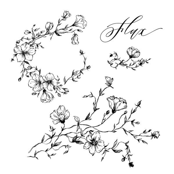 مجموعه گلهای دستی کتان برای دعوت های عروسی روستایی کارت های تبریک بسته ها تی شرت ها برچسب ها و موارد دیگر