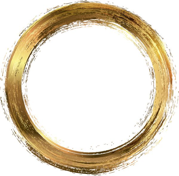 قاب دایره ای که با سکته های قلمی رنگ شده است عنصر طراحی بردار چکیده مفهوم طلا