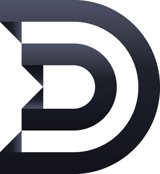 نماد اولیه نماد D Letter قالب طراحی حداقل تصویر برداری