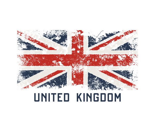 تی شرت و طراحی پوشاک United Kingdoml با اثر گرانج چاپ بردار تایپوگرافی پوستر نشان