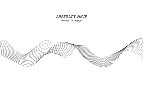 عنصر موج انتزاعی برای طراحی اکولایزر آهنگ فرکانس دیجیتال پیش زمینه هنری خط تصویر برداری موج با خطوط ایجاد شده با استفاده از ابزار مخلوط خط موج دار خمیده نوار صاف