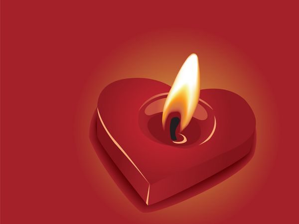 شمع بردار به شکل قلب