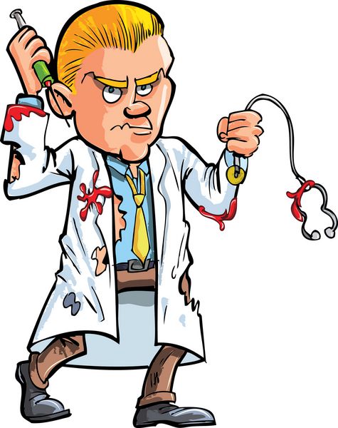 کارتون خون را که به نظر پزشک می رسد پوشانده است جدا شده روی سفید