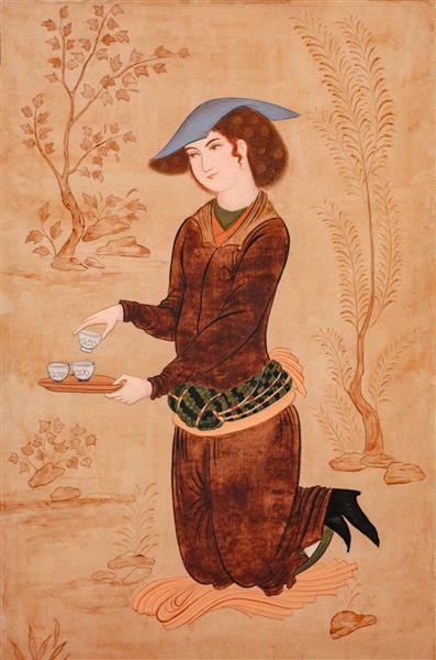 نقاشی مینیاتور دختر ایرانی قدیم