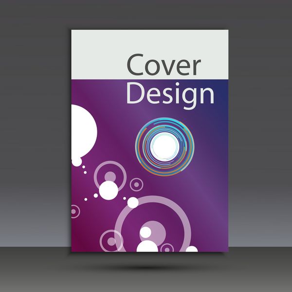 جلد قالب طراحی بروشور دور انتزاعی وکتور
