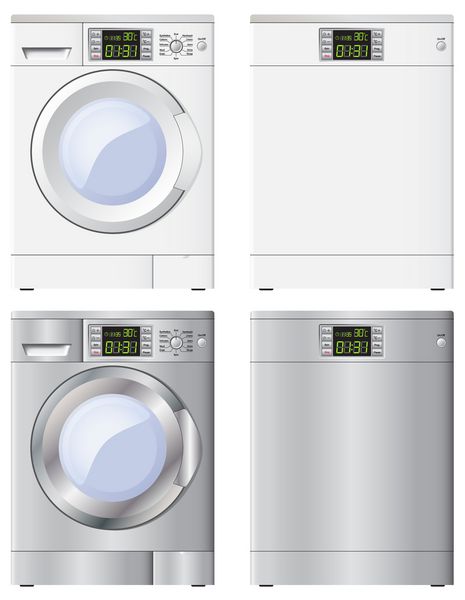 ماشین لباسشویی ماشین ظرفشویی سفید ماشین لباسشویی نقره